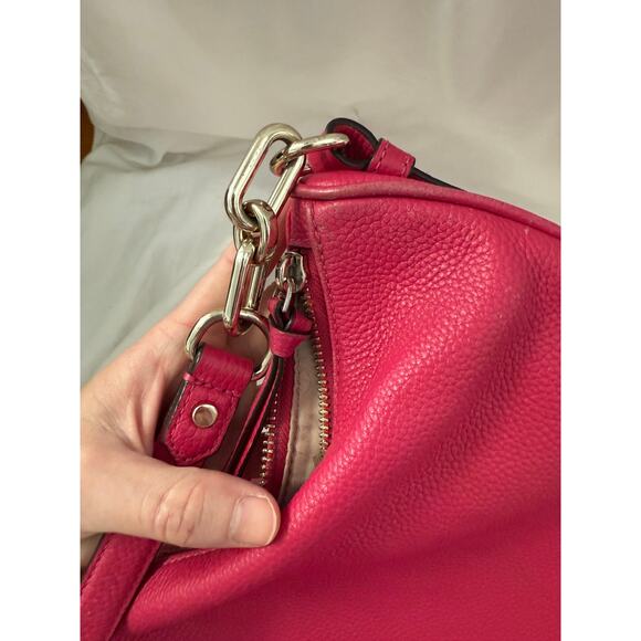 Kate Spade Hot Pink Leather Satchel Shoulder Bag Purse GS - Picture 8 of 8